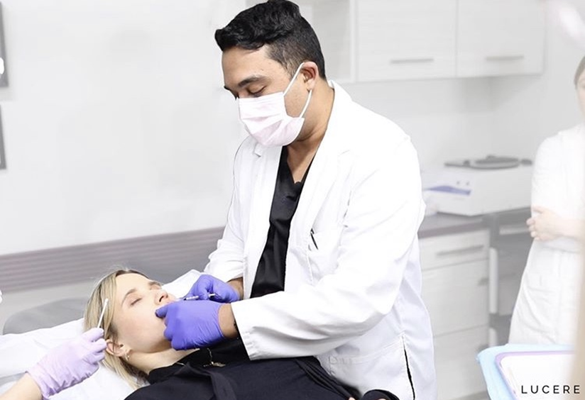 Dr. Zaki Performing Lip Injection
