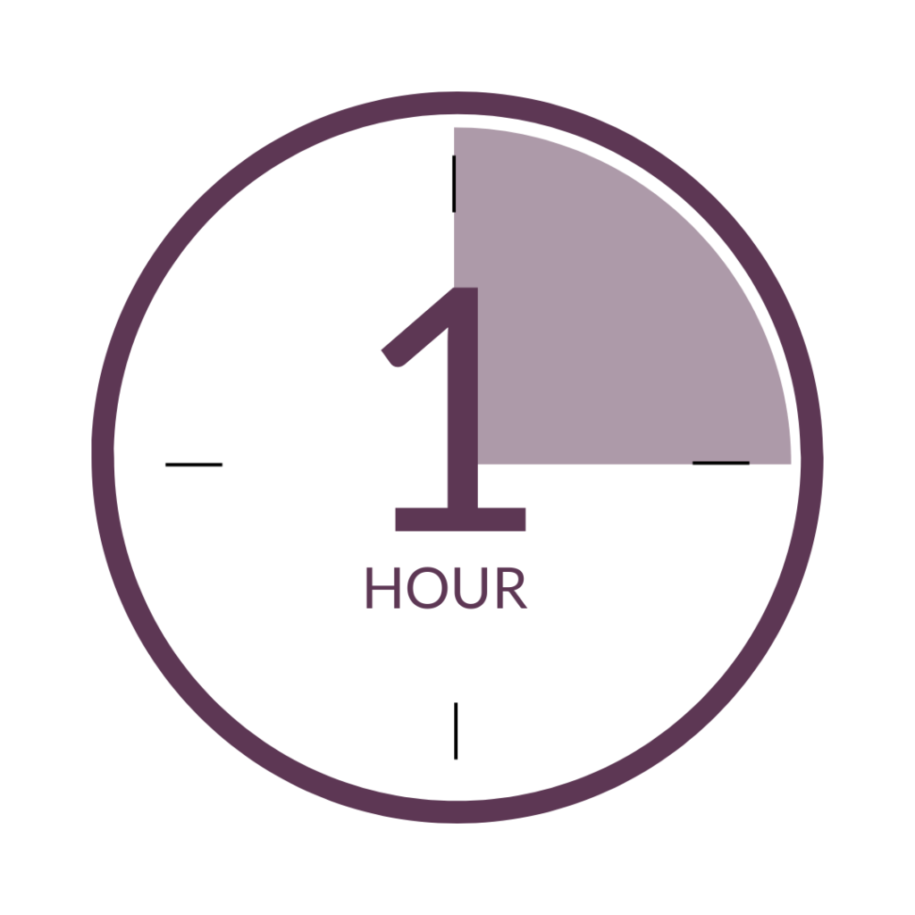 treatment time 1 hour icon